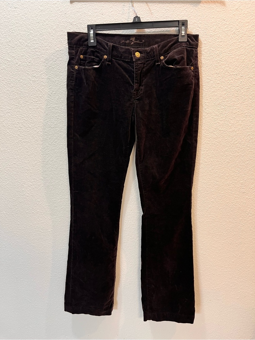 7 For All Mankind Dark Brown Corduroy Bootcut Jeans